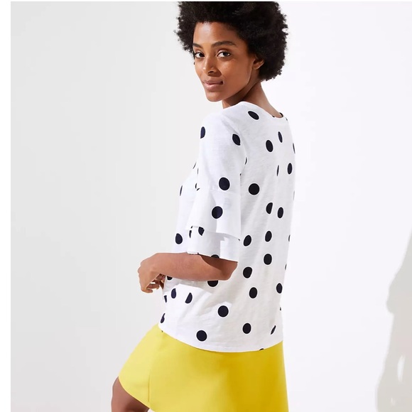 LOFT Polka Dot Top - Picture 3 of 9